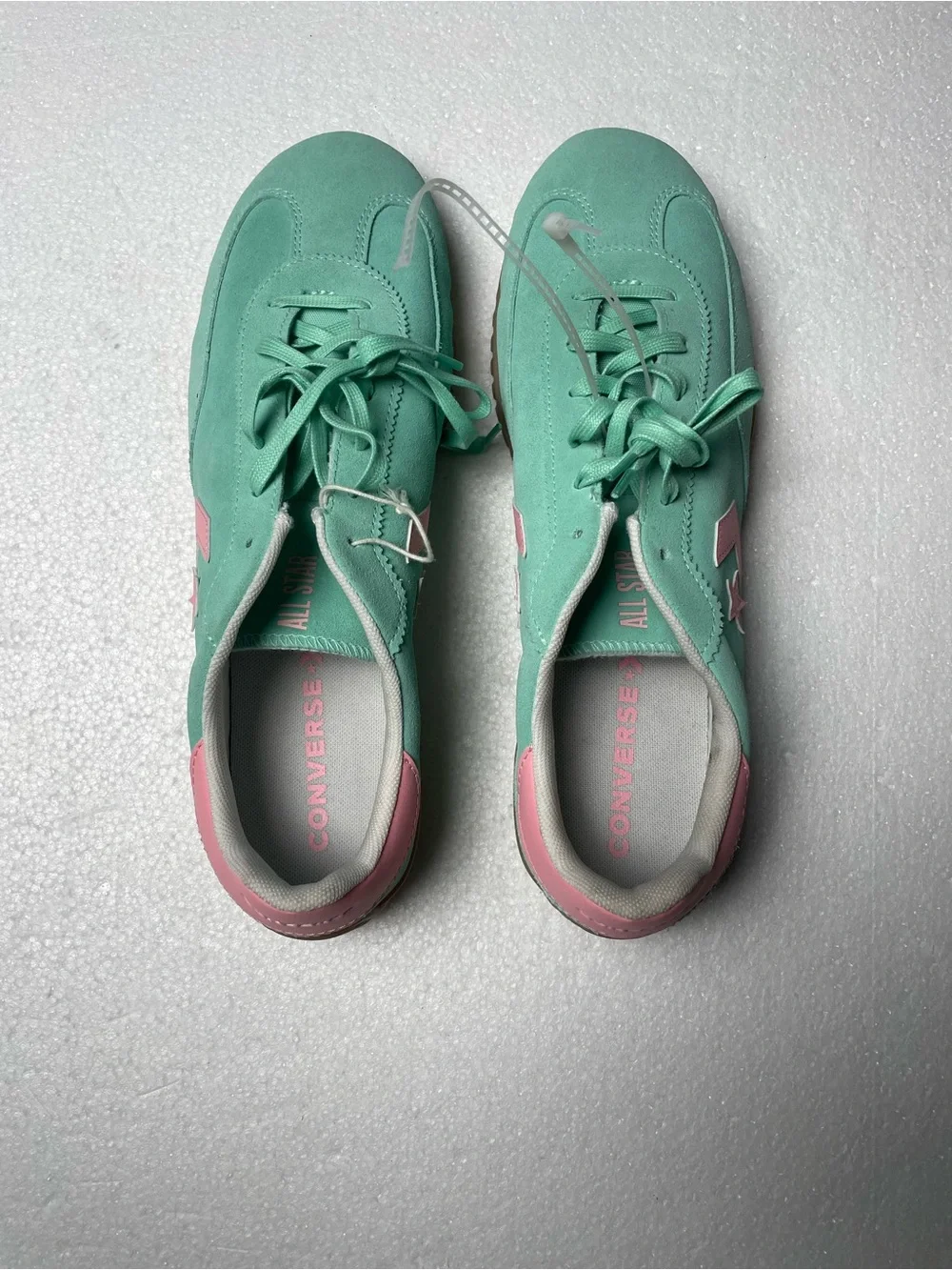 Converse Mint Green and Pink Low-Top Sneakers - Picture 2 of 9
